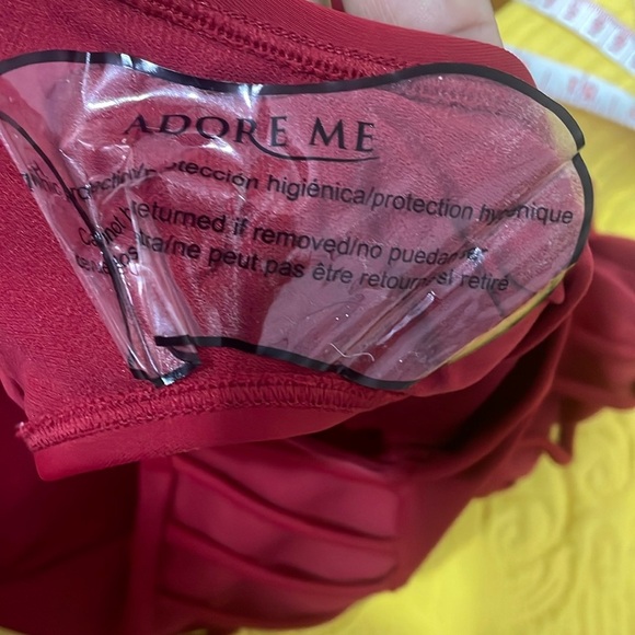 Adore Me Red One-Piece Swimsuit with Plunging V-Neckline - Picture 9 of 10